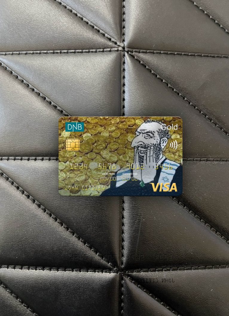 Download Norway DNB bank visa gold card photolook front Photoshop template